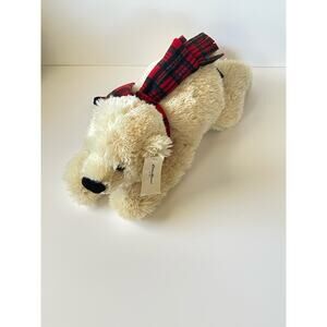 Eddie Bauer Plush Dog Yellow Lab Retriever Stuffed Laying Puppy